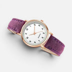 Quarz Armbanduhr mit Lederoptik Armband
