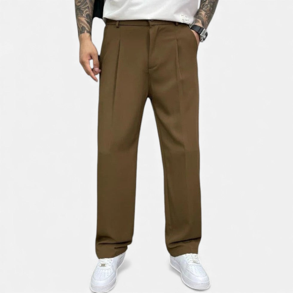 Herren Stoffhose mit weitem Bein