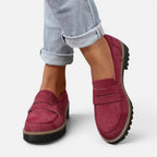 Orthopädische Profilsohle Loafer Schlupfschuh Veloursoptik