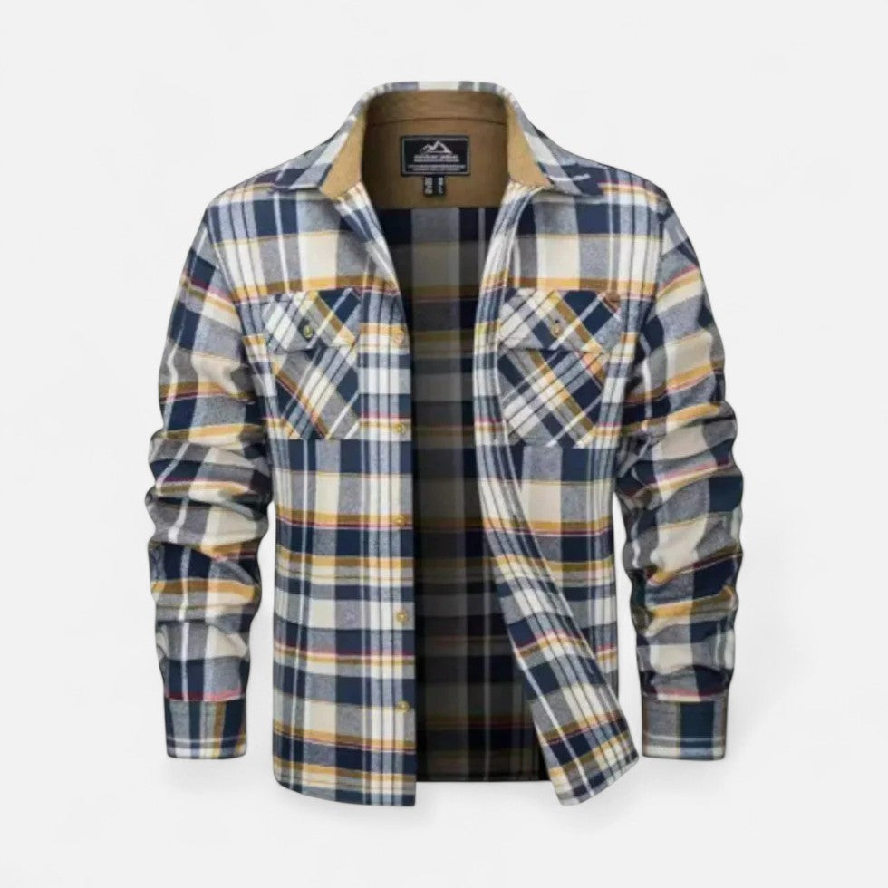 Herren Warmes Flanellhemd mit Karomuster