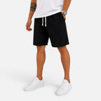 Shorts mit Kordelzug Strukturstoff Kniekurz
