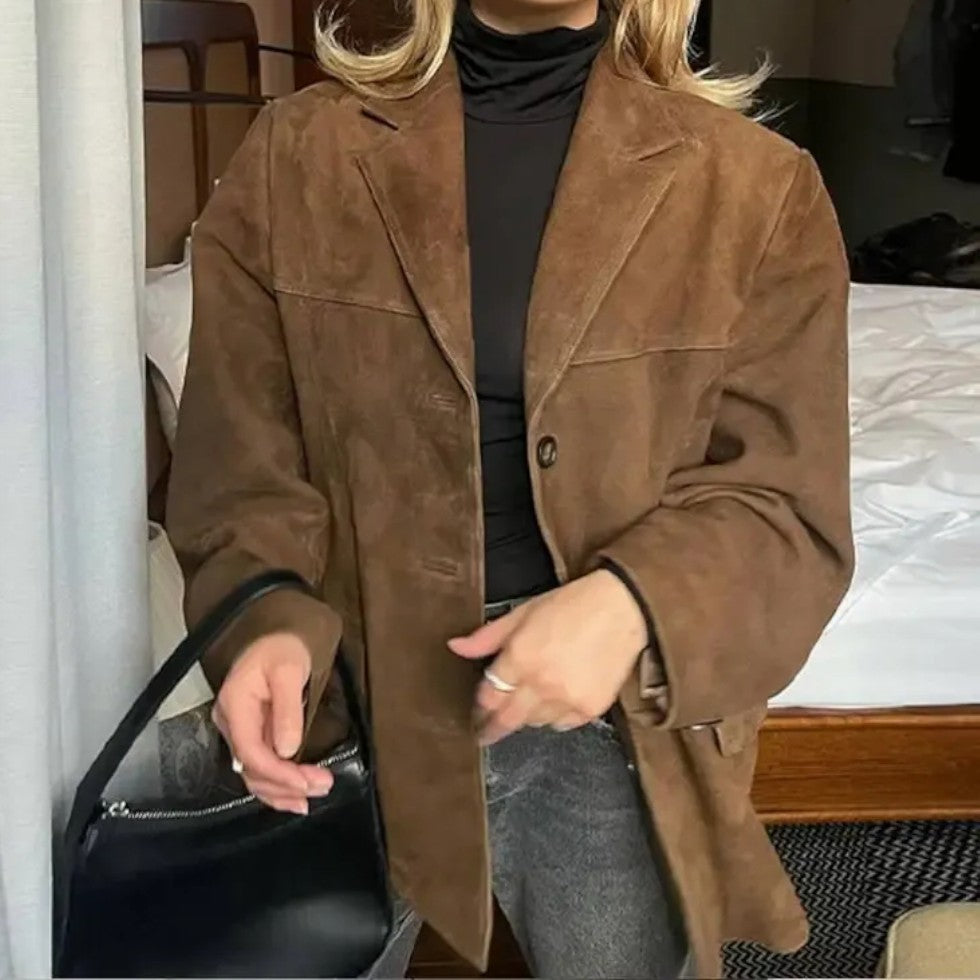 Damen Oversize Blazer aus weichem Stoff