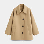 Women's Oversize Wool Coat with Loose Silhouette