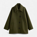 Women's Oversize Wool Coat with Loose Silhouette