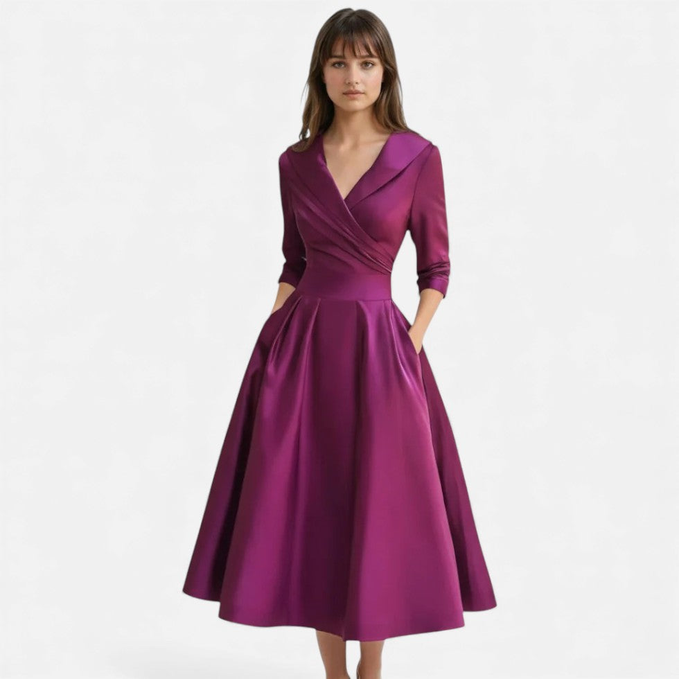 Elegantes Midikleid mit Wickeloptik für Damen