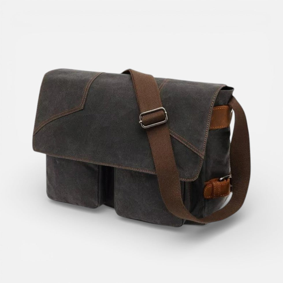 Umhängetasche mit Überschlag und Laptopfach