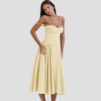 Korset-midikjole i vintage-stil