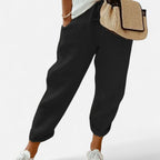 Leichte Leinenhose mit elastischem Bund