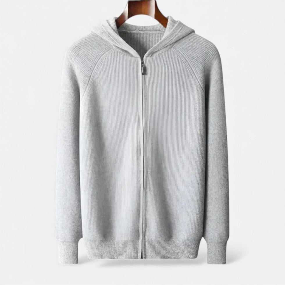 Herren Strick Hoodie mit Reißverschluss