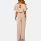 Eleganter Jumpsuit mit Bindegürtel und weitem Bein