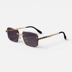 Sonnenbrille Eckig Metall Randlos Unifarben
