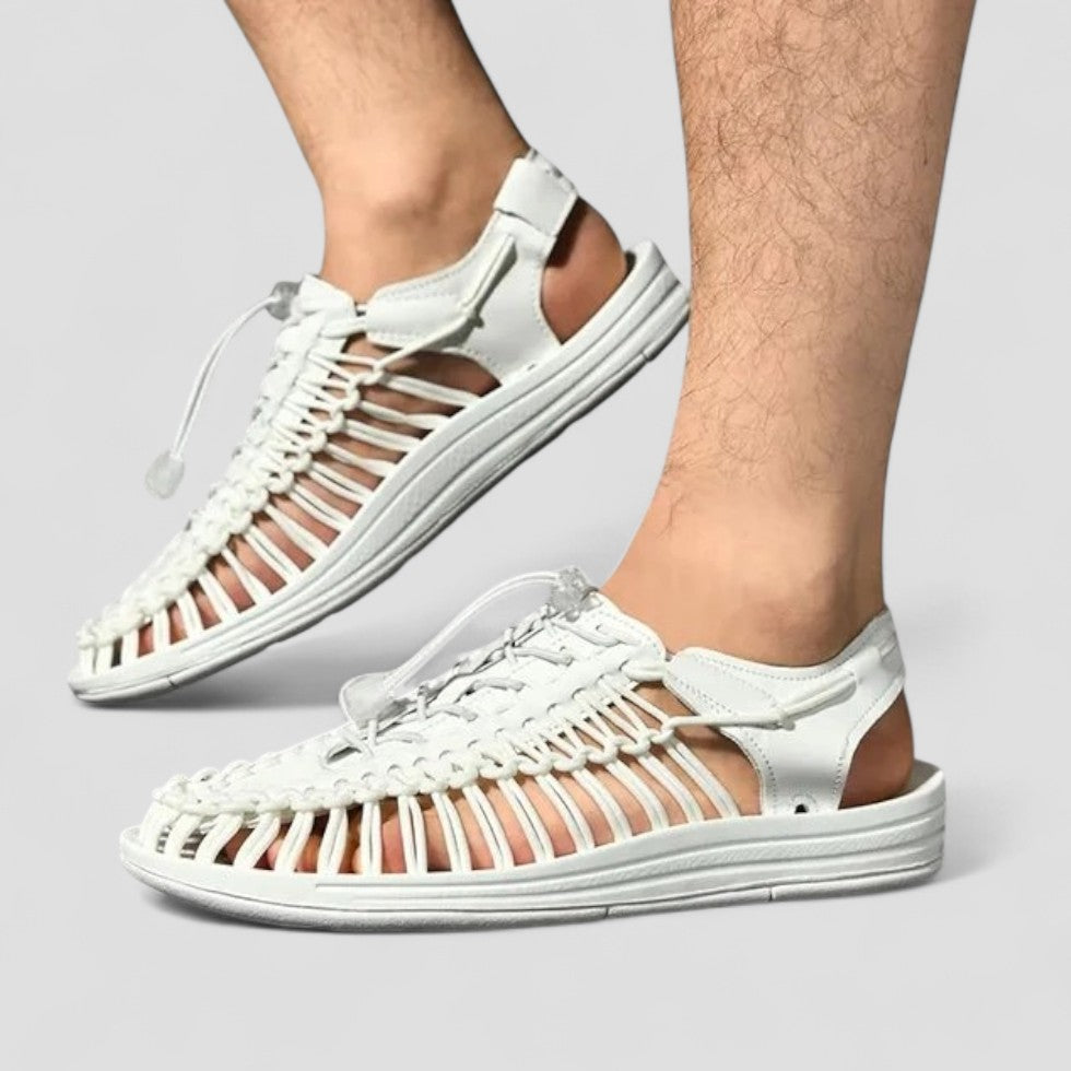 Braided summer sandals for men