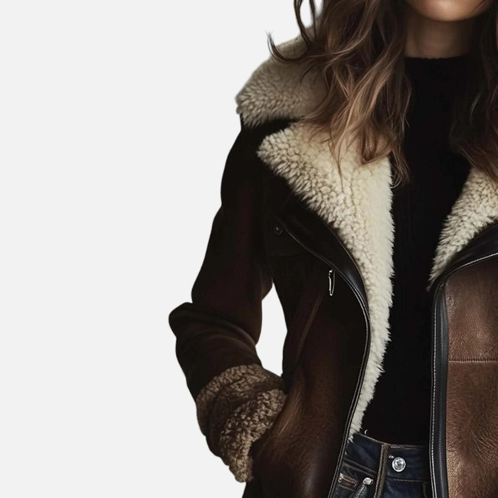 Damen Lammfellmantel mit Warmfutter