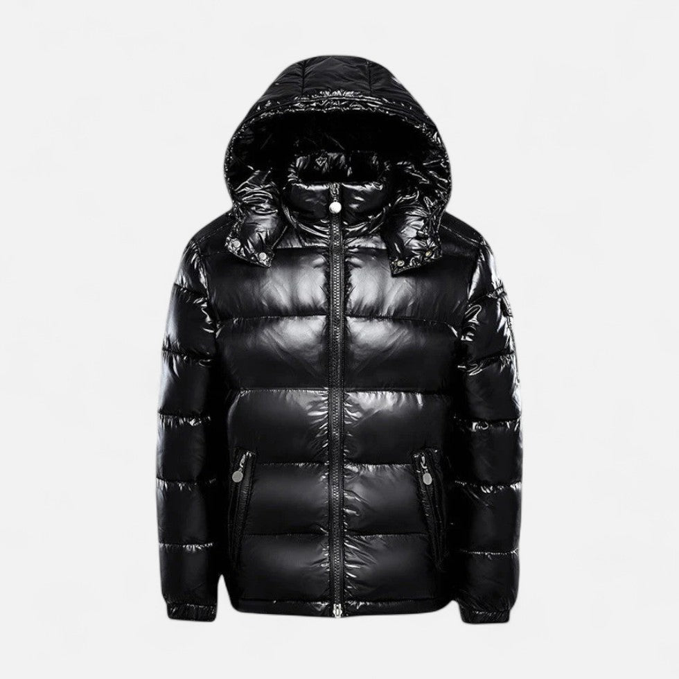 Steppjacke mit Kapuze und Reißverschluss für Herren