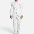 Slim Fit Single-Breasted Long Sleeve Notch Lapel Suit