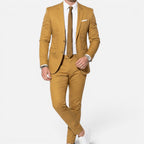 Slim Fit Single-Breasted Long Sleeve Notch Lapel Suit