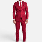 Slim Fit Single-Breasted Long Sleeve Notch Lapel Suit