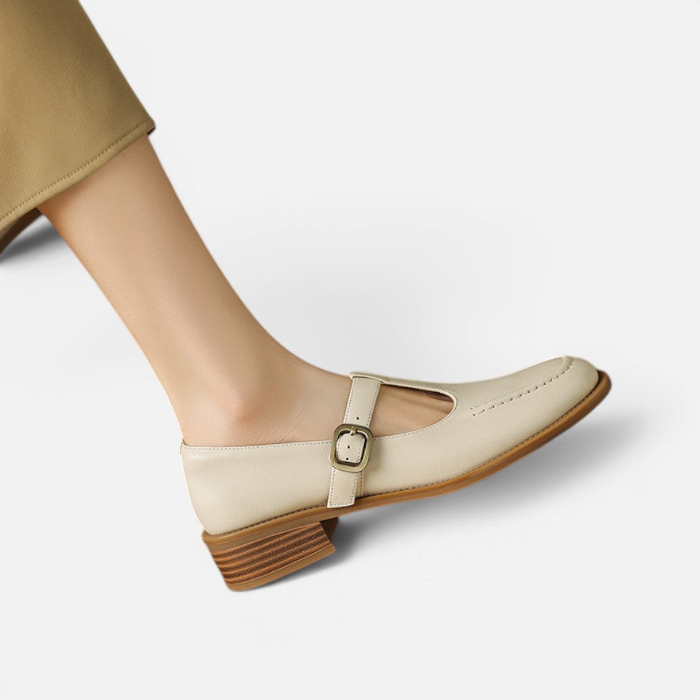 Mary Jane Orthopädische Schuhe mit Riemen Flach Absatz