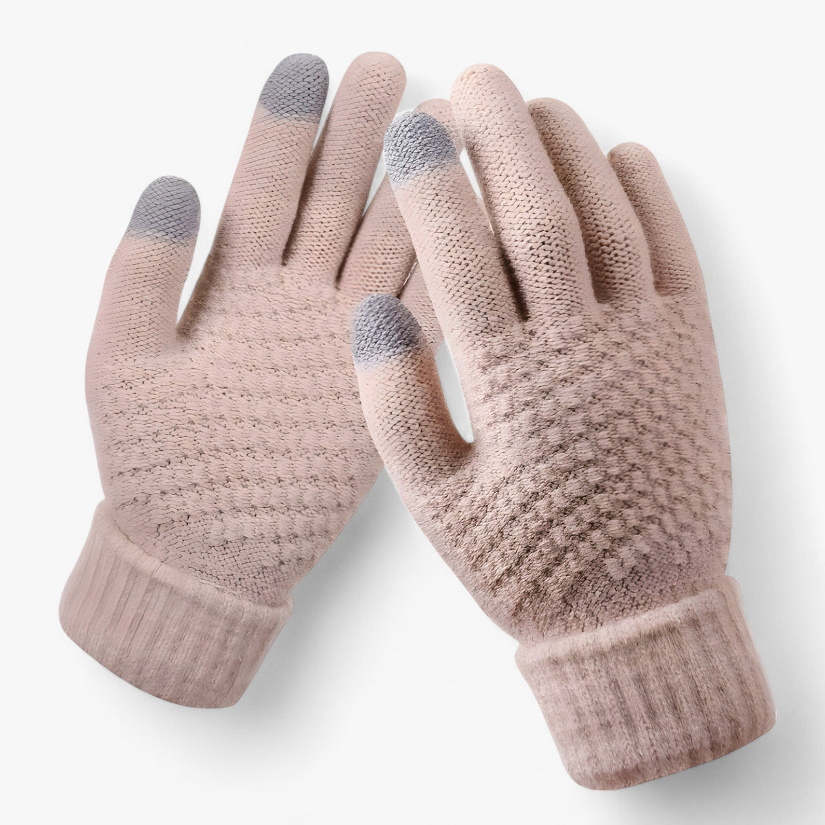 Damen Strickhandschuhe mit Touchscreen-Fingerspitzen – Warme Winterhandschuhe, Herbst Winter