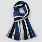 Herren Gestreifter Strickschal mit Fransen – Langer Winterschal, Herbst Winter