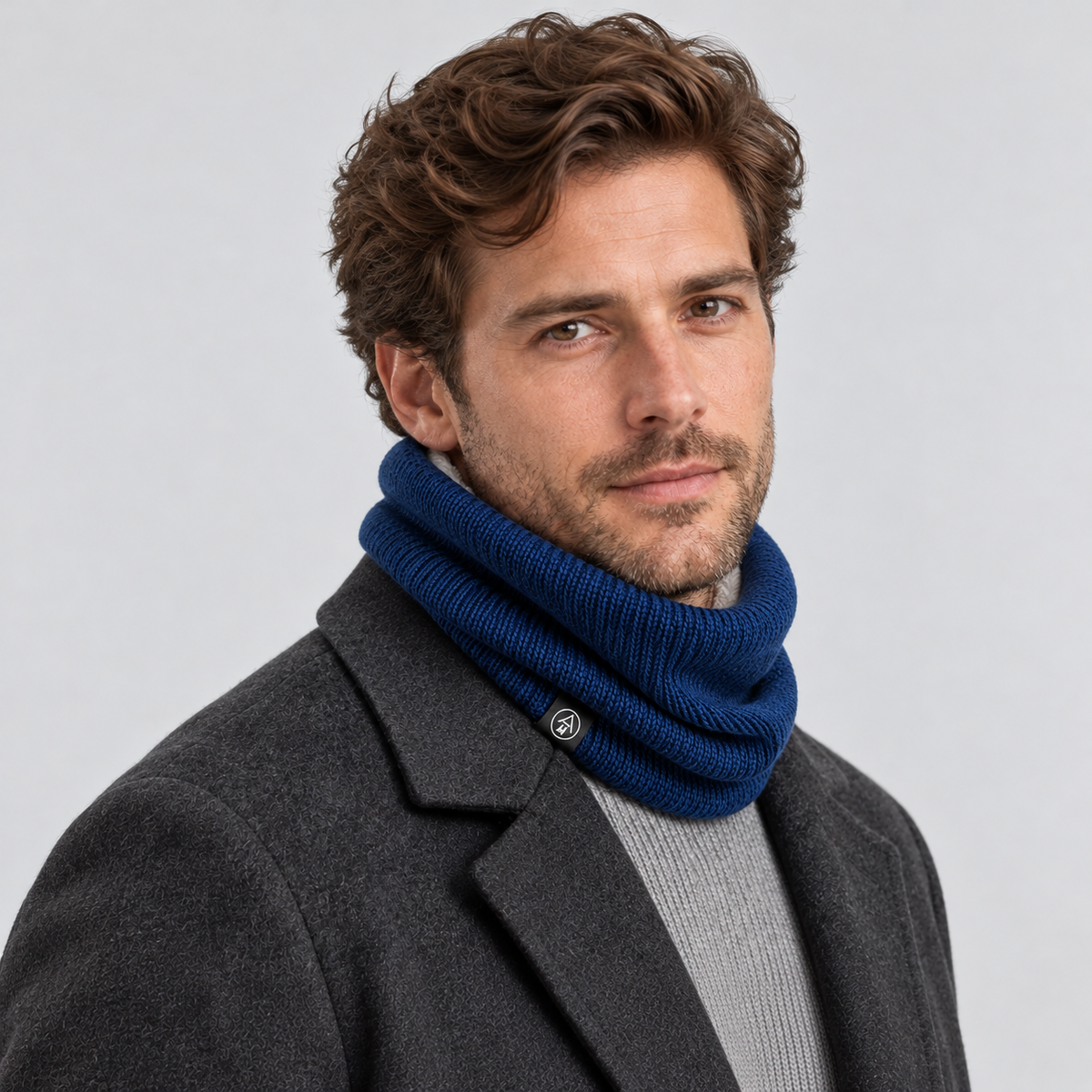 Unisex Strick-Loopschal mit Fleecefutter – Warmer Halswärmer, Herbst Winter