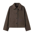 Damen Oversize-Mantel mit weitem Schnitt und dickem Material