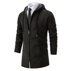 Herren Wolljacke mit Kapuze, weicher Wollmischung und lockerem Schnitt