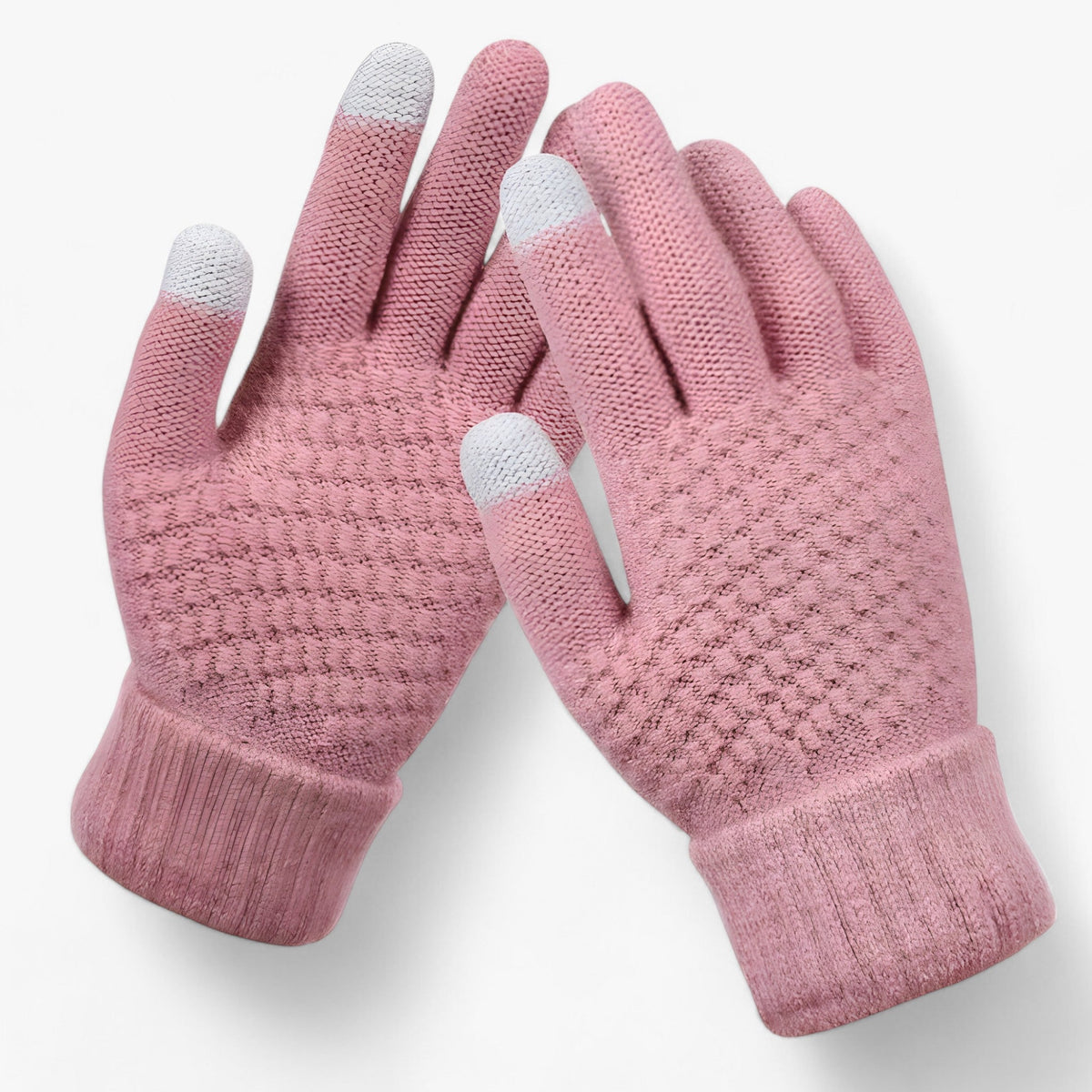 Damen Strickhandschuhe mit Touchscreen-Fingerspitzen – Warme Winterhandschuhe, Herbst Winter