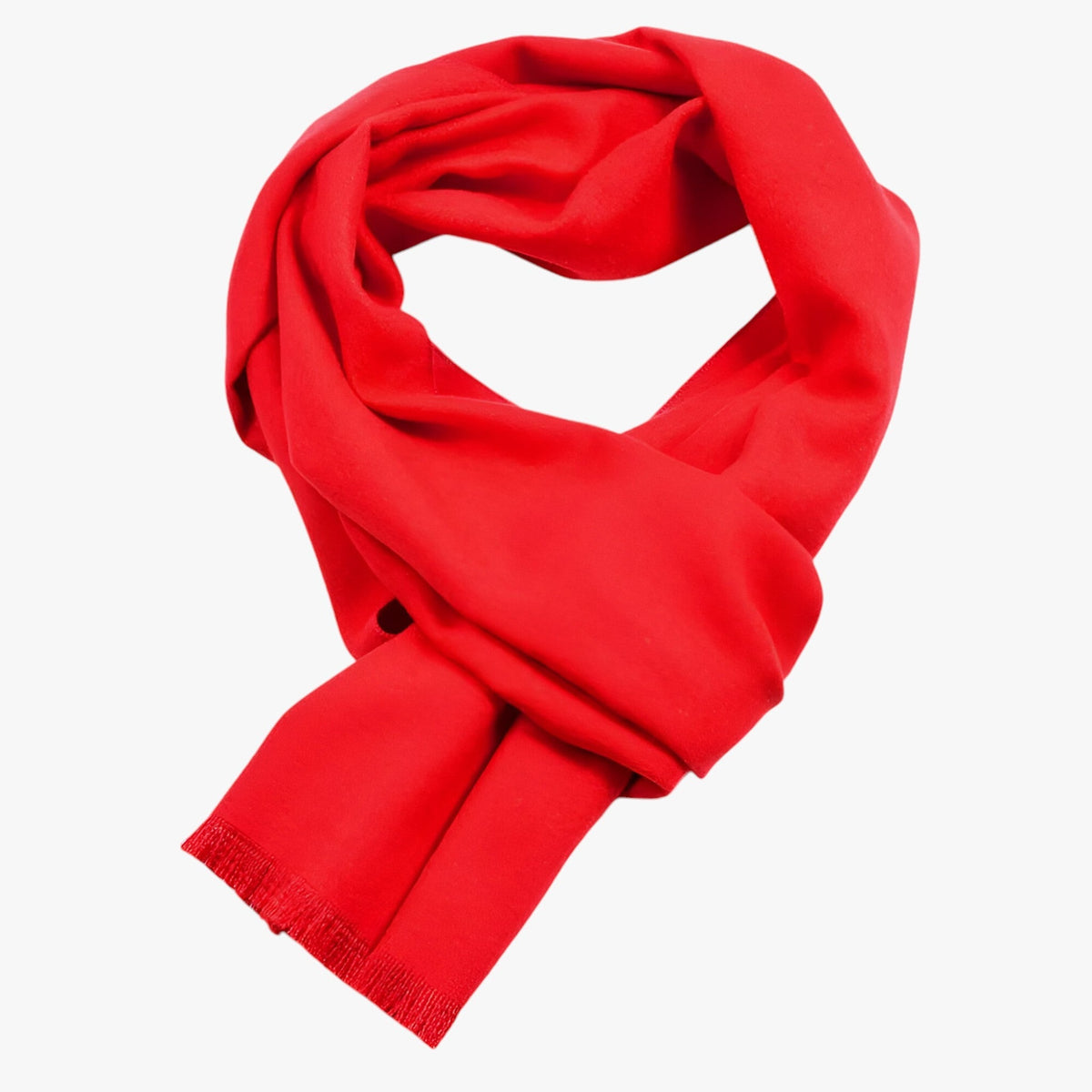 Unisex Uni Schal mit Kaschmir-Touch – Weicher Winterschal mit feinen Fransen, Herbst Winter