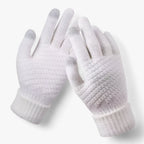 Damen Strickhandschuhe mit Touchscreen-Fingerspitzen – Warme Winterhandschuhe, Herbst Winter