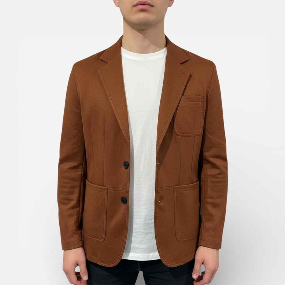 Herren Blazerjacke mit Knopfverschluss und aufgesetzten Taschen