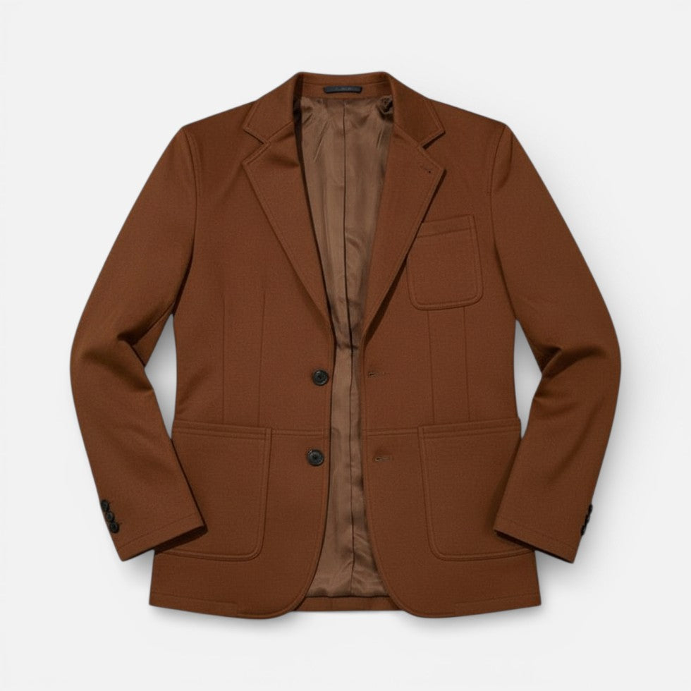 Herren Blazerjacke mit Knopfverschluss und aufgesetzten Taschen