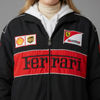 Unisex Racing Jacke – Oversized Motorsport Übergangsjacke aus Polyester mit Patches, Herbst 7