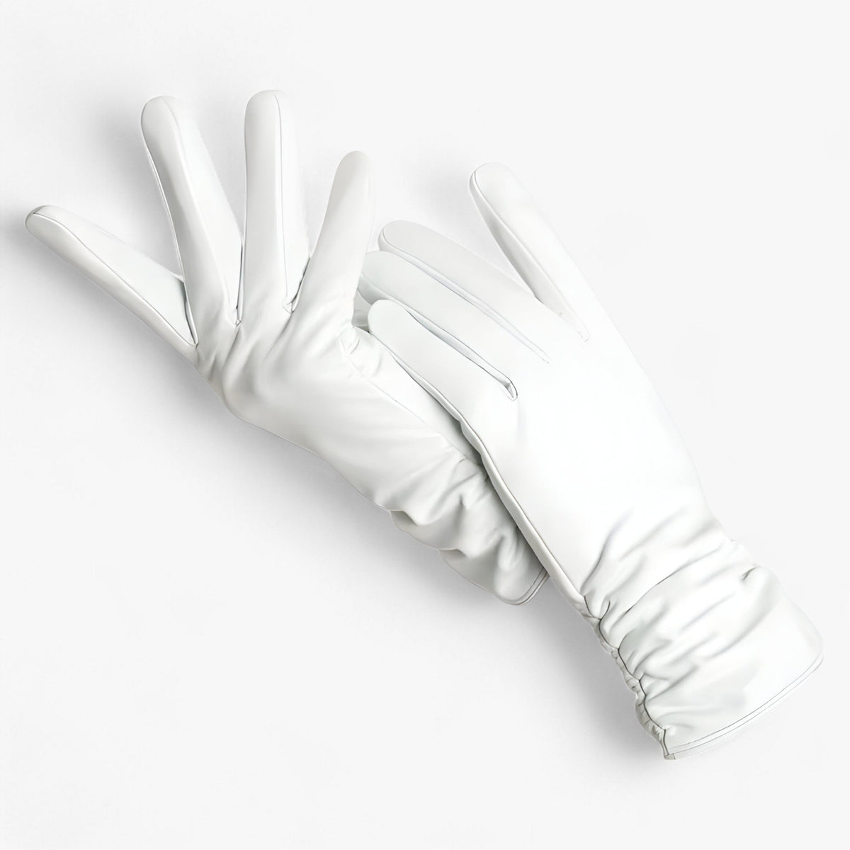 Damen Lederhandschuhe aus Schafsleder mit Raffung – Gefütterte Winterhandschuhe, Herbst Winter